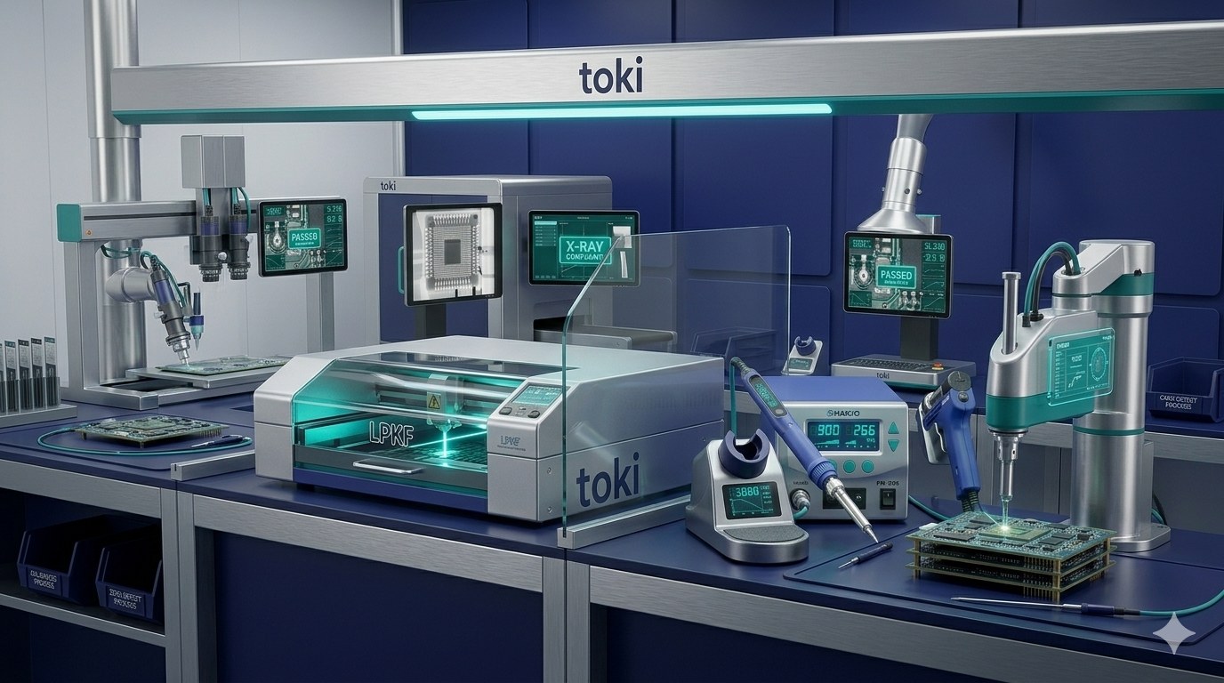 Toki: Authorized distributor for Hakko and professional soldering & BGA rework systems. Genuine tips, fume extraction, and regional support in SEA.