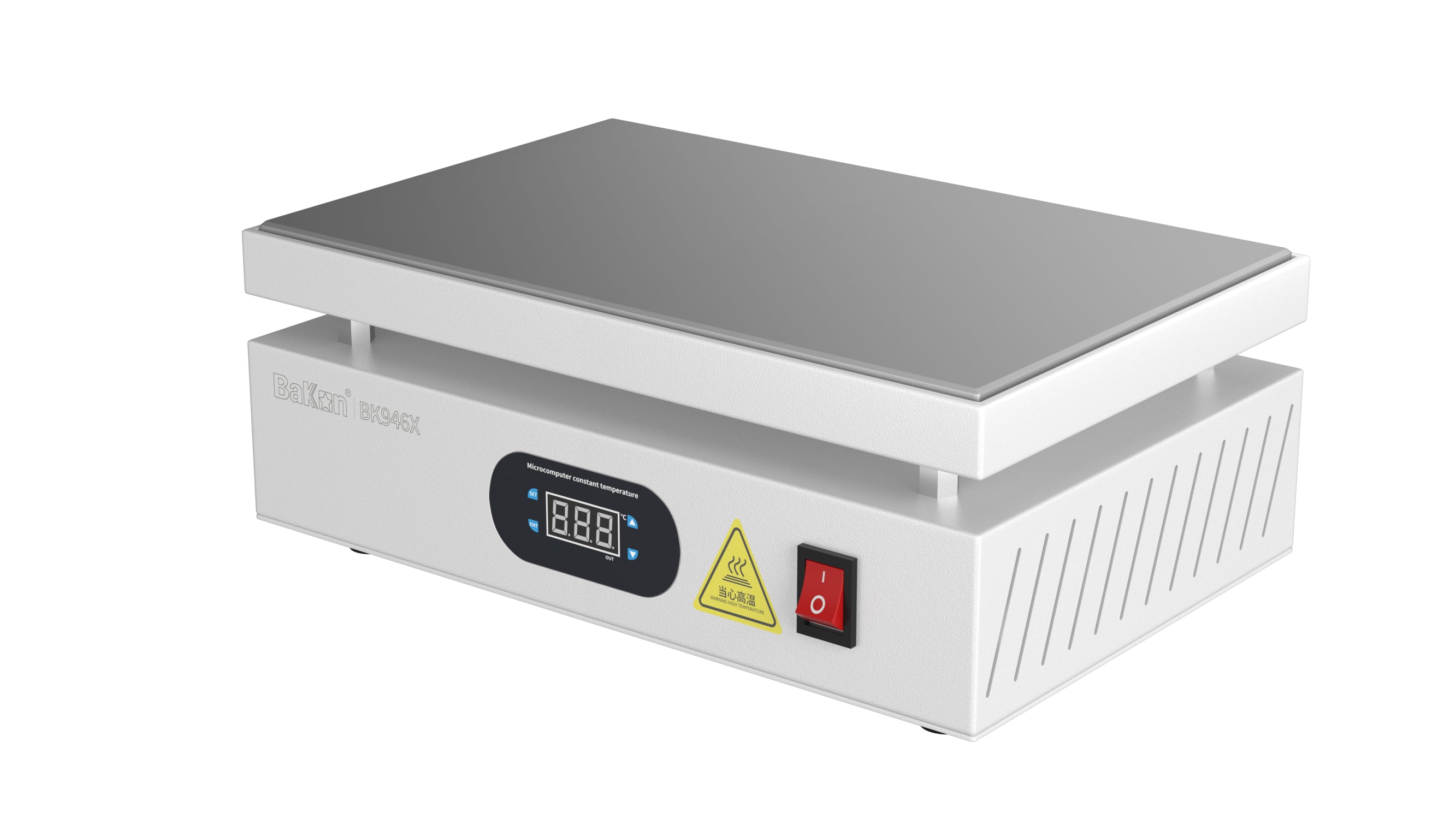 Preheater with various heating plate sizes to assist in preheating of PCB boards for soldering and rework