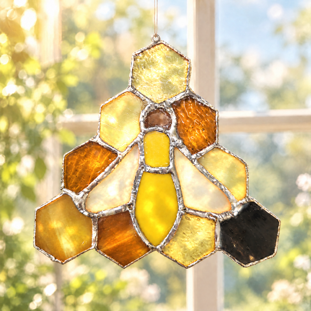 Pre-Cut Beehive Stained Glass DIY