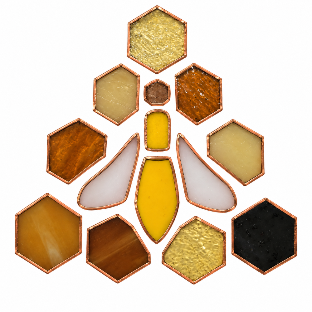 Pre-Cut Beehive Stained Glass DIY