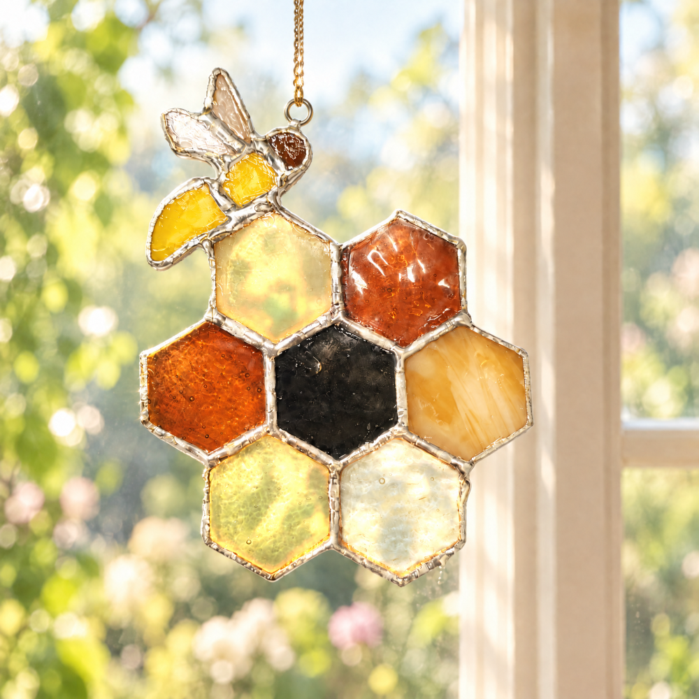 Pre-Cut Beehive Stained Glass DIY