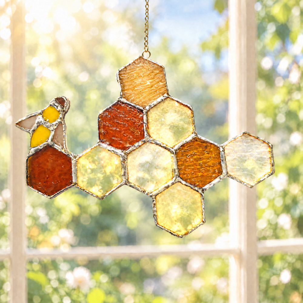 Pre-Cut Beehive Stained Glass DIY