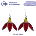 Pre-Cut Flower Ear Ring Stained Glass DIY