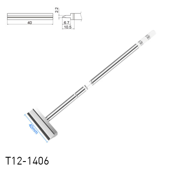 Hakko T12-1406 Spatula Soldering Iron Tips for soldering station FM202, FM203, FM204, FM206, FM950, FX951, FX952 and soldering iron FM2027, FM2028