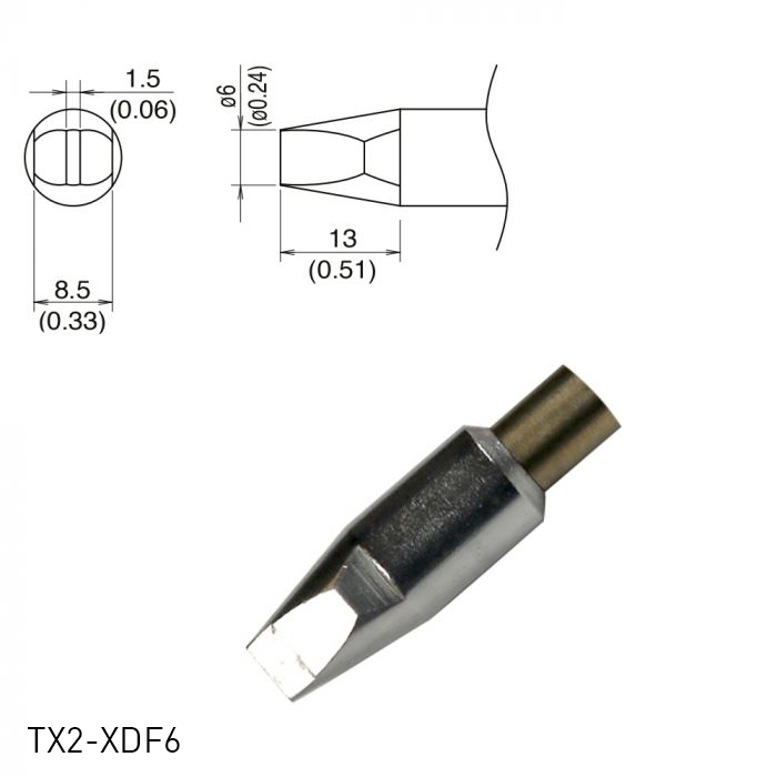 Hakko TX2 Series Soldering Tip TX2-XDF6