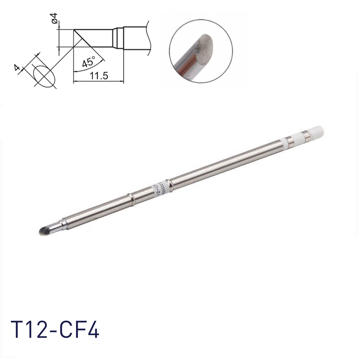 Hakko T12-CF4 Shape-4C Soldering Iron Tip | Tokimeku – Toki Automation