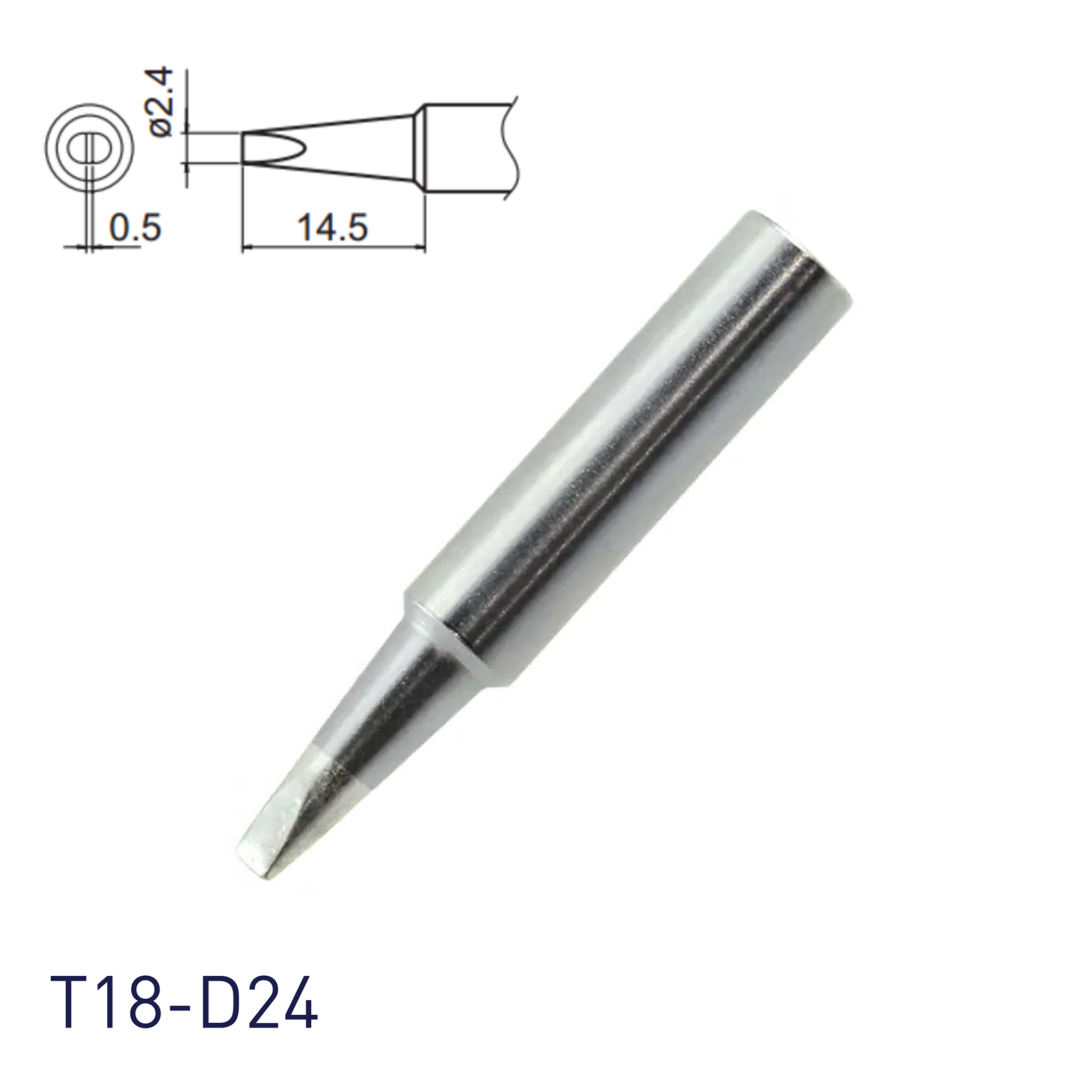 Hakko soldering iron tip T18-D24 for soldering station FX888, FX888D, FX889, FR701, FR702, FX600 & soldering iron FX8801, FX600